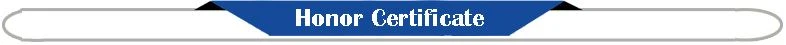 Honor Certificate