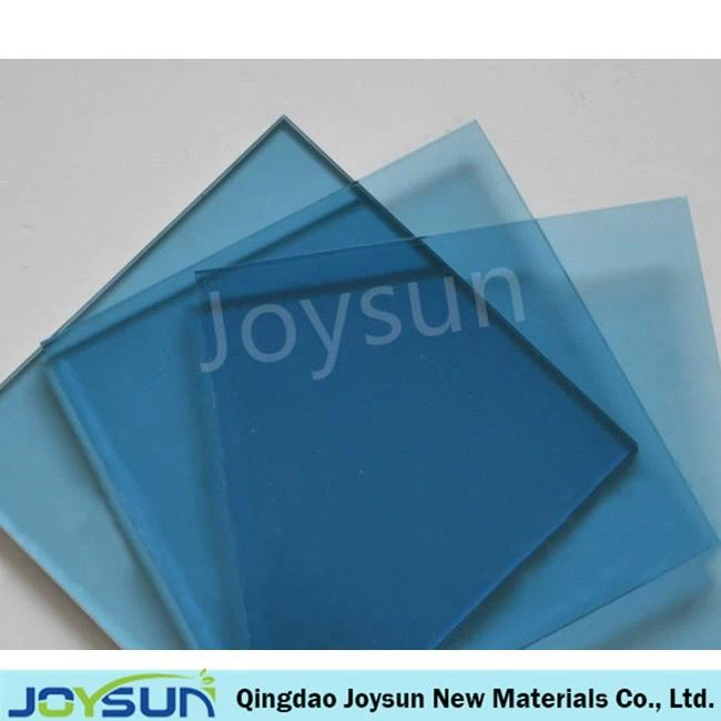 Lake blue tinted glass